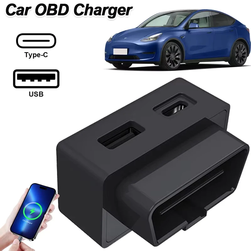 For Tesla Model 3 Model Y X S OBD Adapter Charging For Tesla  Car Model3 Modely Obd2 Splitter Charger Adapters Accessories