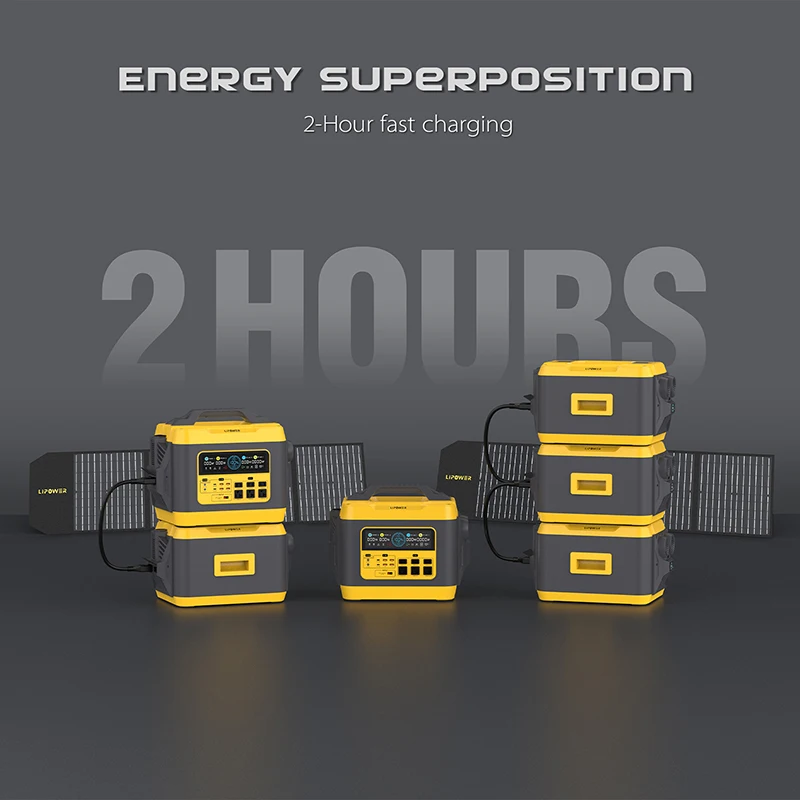 Lipower 3KW AC Fast Charging Solar Generator Bidirectional Inverter 2880wh Outdoor Power Station For RV Trip