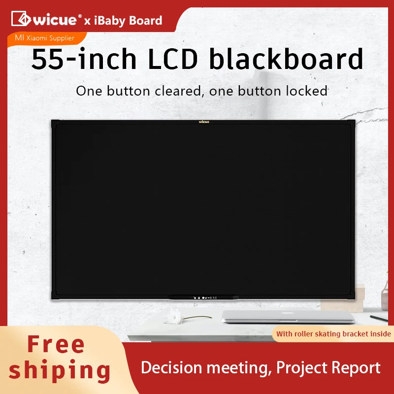 Wicue 55-Inch LCD Blackboard Large Size Education Office LCD Screen Writing Tablet Digital Graphic Drawing Tablet Whiteboard