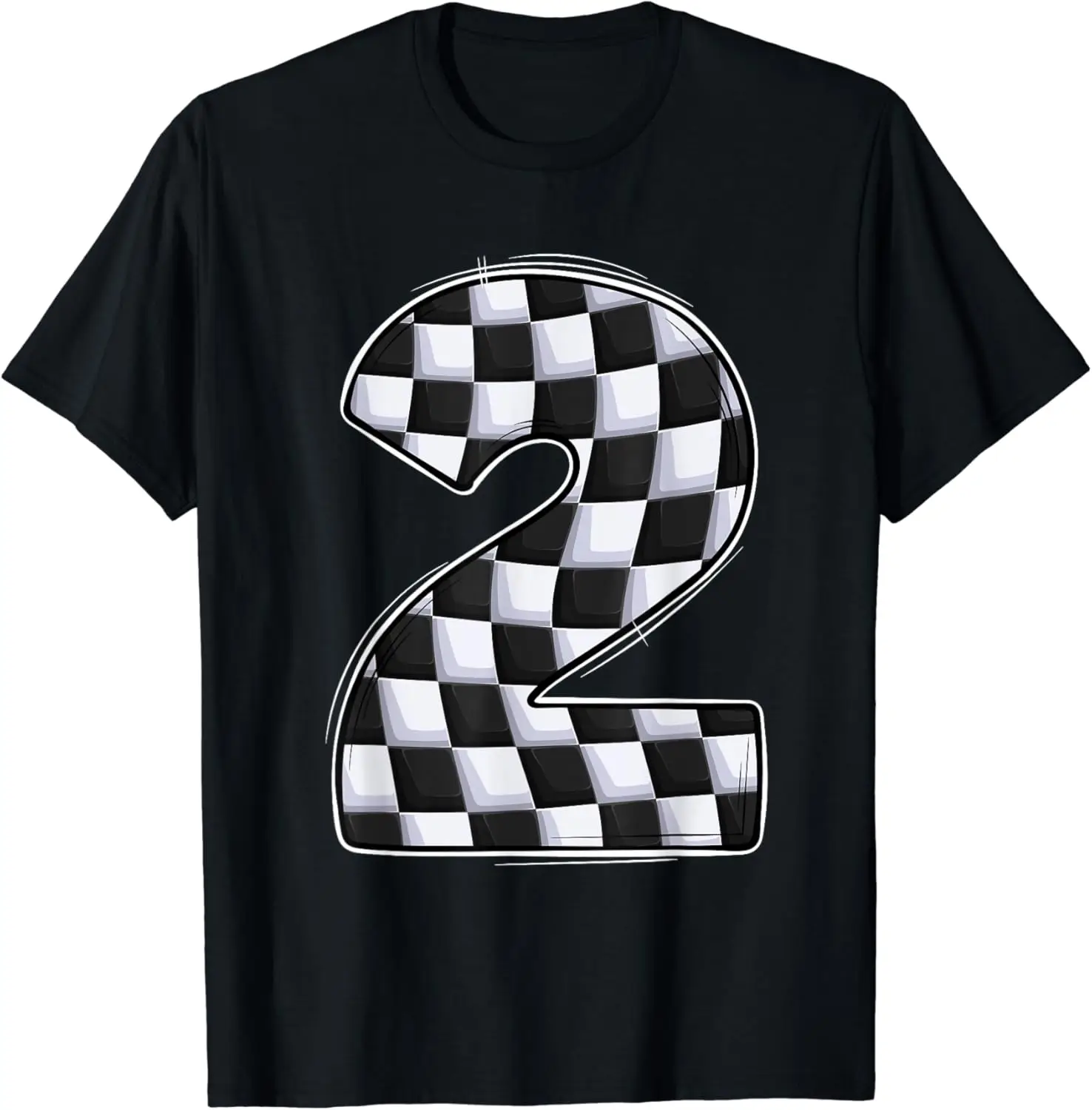 funny Short Sleeve Tshirt Streetwear 2 year old pit crew Boy two car racing 2nd birthday race car T-Shirt Short Sleeve Tops Tees