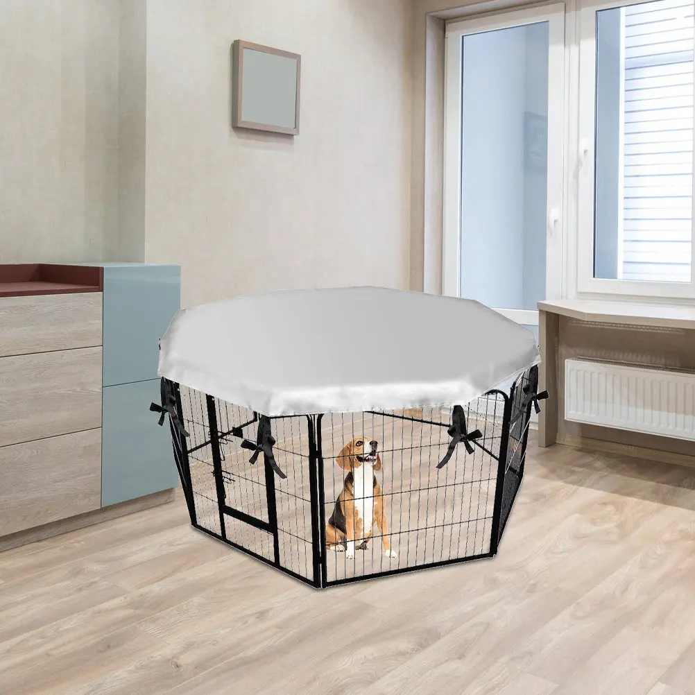 

Водонепроницаемый чехол для собачьей клетки из ткани Оксфорд 210D для кемпинга, путешествий, пляжа, укрытия для животных, ветрозащитный, с ремнями для защиты клетки