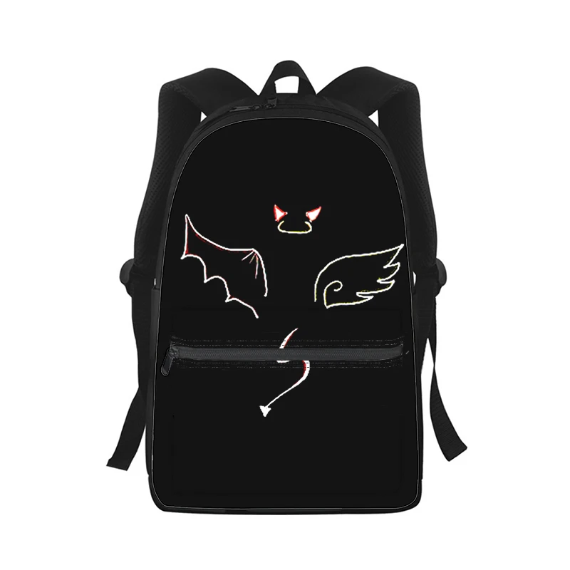 Mochila con logo del diablo de Satán del infierno para hombre y mujer, bolso escolar con estampado 3D, mochila para ordenador portátil, bolso de hombro de viaje para niños