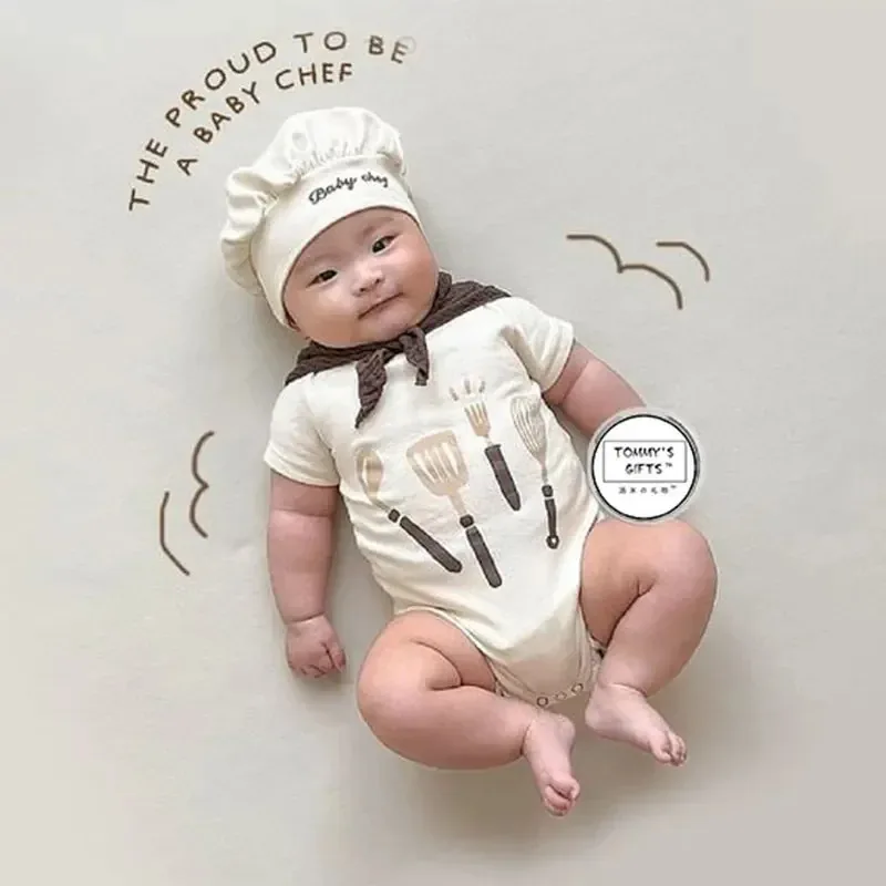 بدلة رومبير قصيرة طويلة للشيف كوك للأطفال البنات والأولاد والرضع للتصوير الفوتوغرافي وحفلات أعياد الميلاد 0-24 شهرًا EZc؛ 3.k'6;d