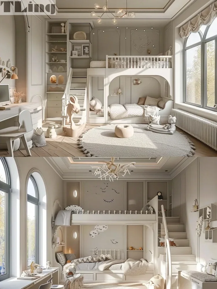 

for Wood Bedroom Furniture for Schools & Kindergartens Non-Polluting Bunk Bed & Wardrobe for Children's Room