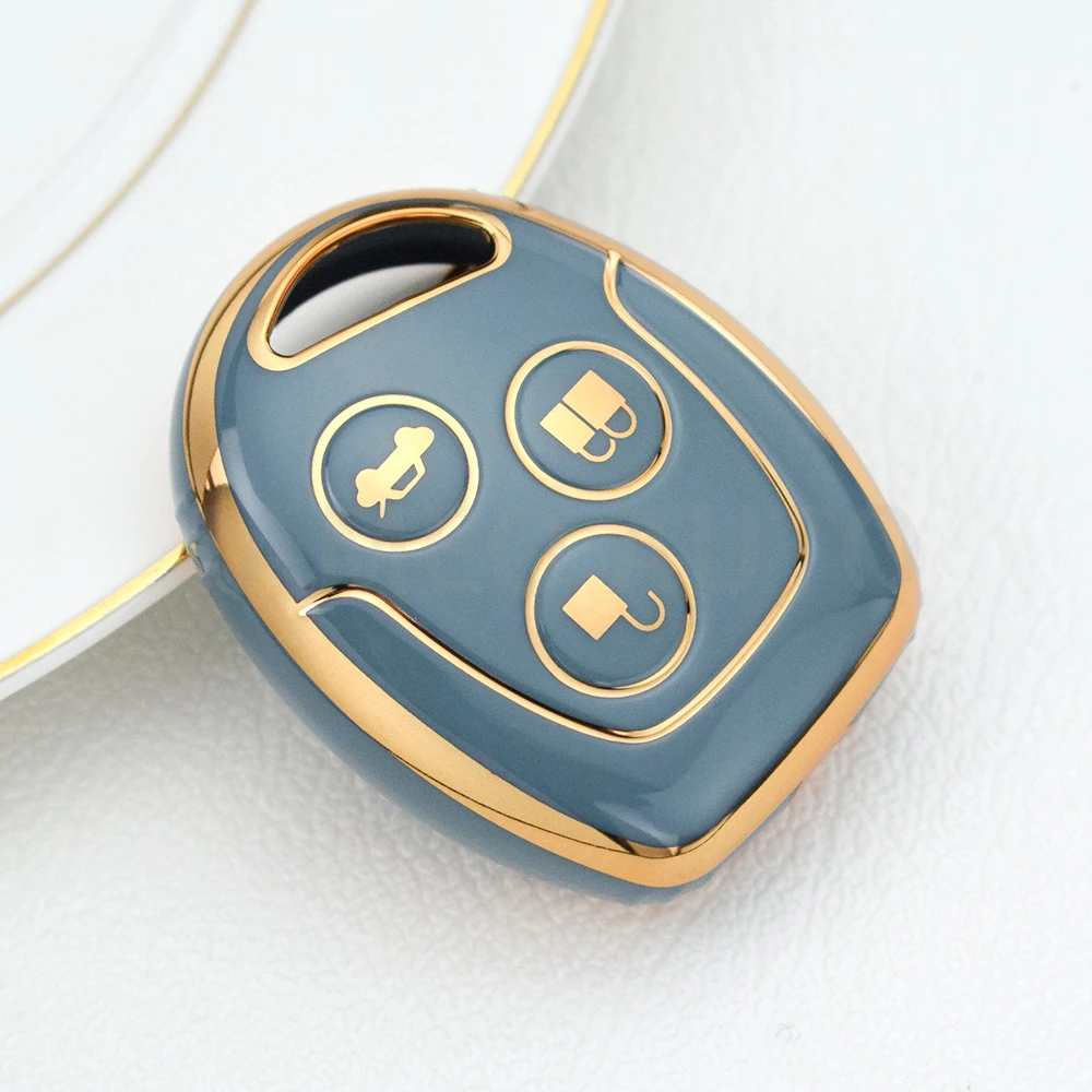 TPU Key Cover for Ford MONDEO FIESTA FOCUS C-MAX S-MAX TRANSIT KA GALAXY 3 Buttons Remote Holder Case Fob