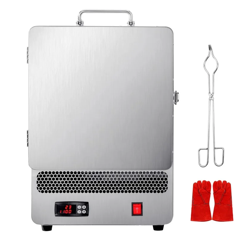 

Электрическая плавильная печь 1500 Вт, максимальная температура 2192 ℉ Металлическая глина из нержавеющей стали DIY Металлическое закаляющее остекление на керамике