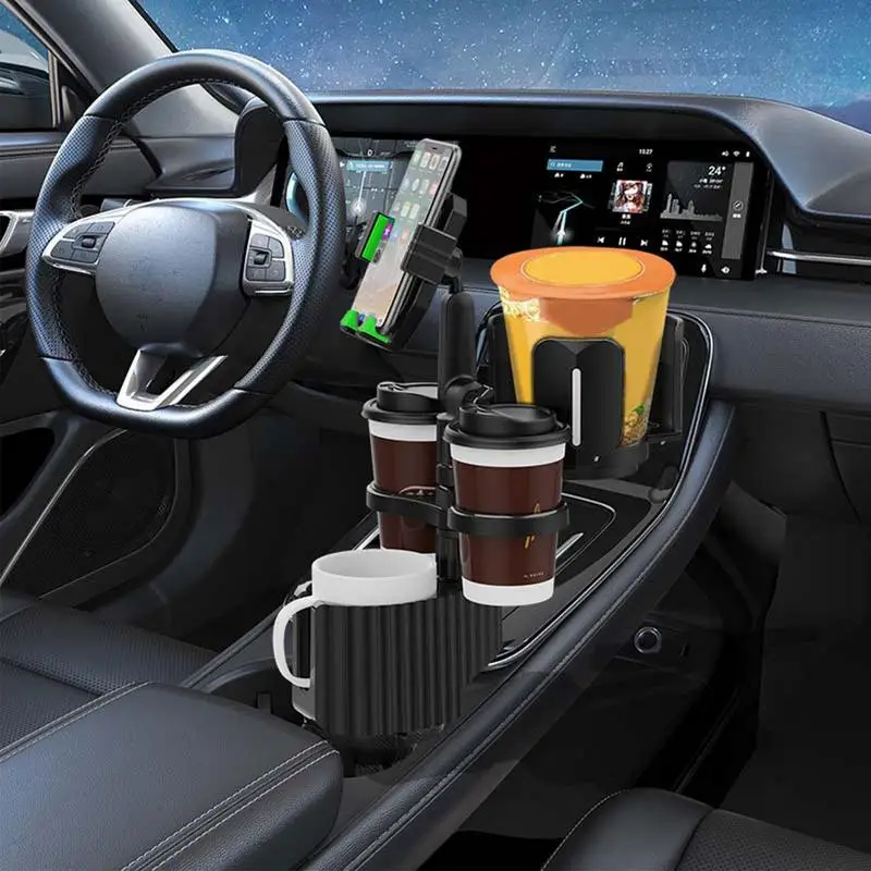 Car Cup Holder Expander Tray With Detachable Auto Cup Holder Tray Vehicle Food Tray For Eating Holder Tray Table Car Accessories