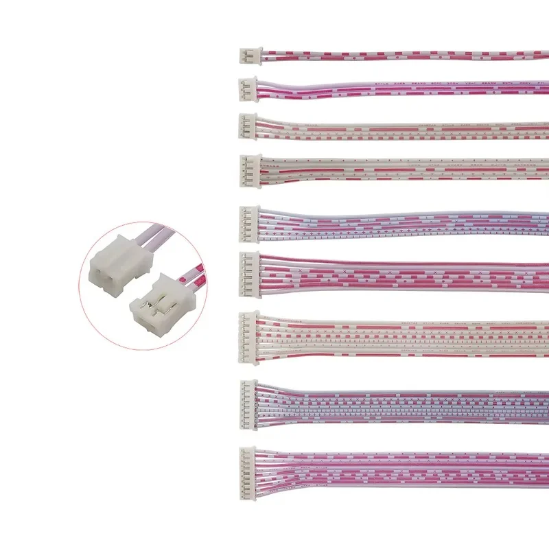 10 Pcs JST PH2.0 2.0mm 2P 3P 4P 5P 6P 7P 8P 9P 10Pin Female Plug Cable Wire Connector Single/Double Head 26AWG 20CM