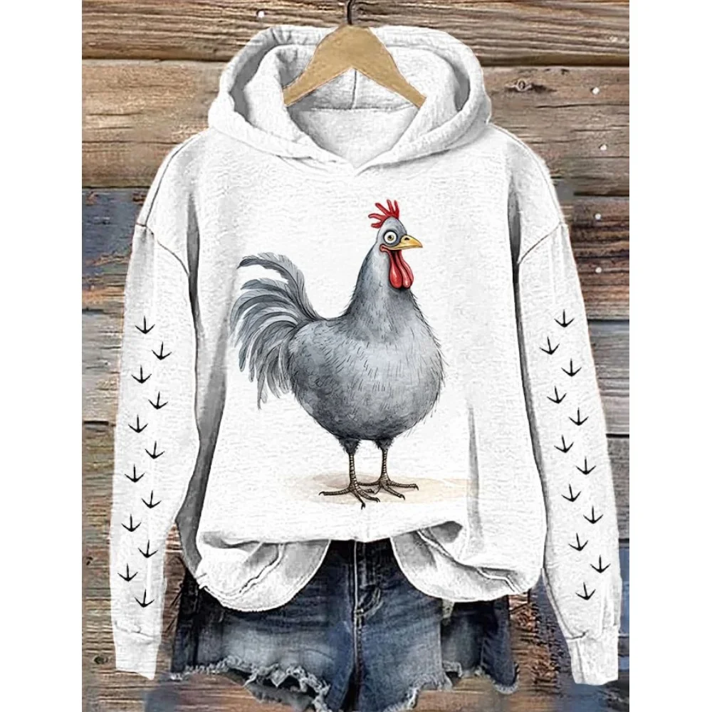 2024 New Women\'s Hoodie Colour Animal 3d Harajuku Printing Round Neck Tops Sweatshirt Spring/Autumn Fashions Clothing Casual