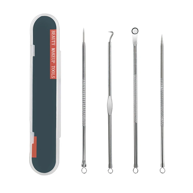 4-delige professionele mee-eterverwijderingsset - Diepe reiniging en huidreinigingshulpmiddelen voor het verwijderen van acne - Beauty Tools
