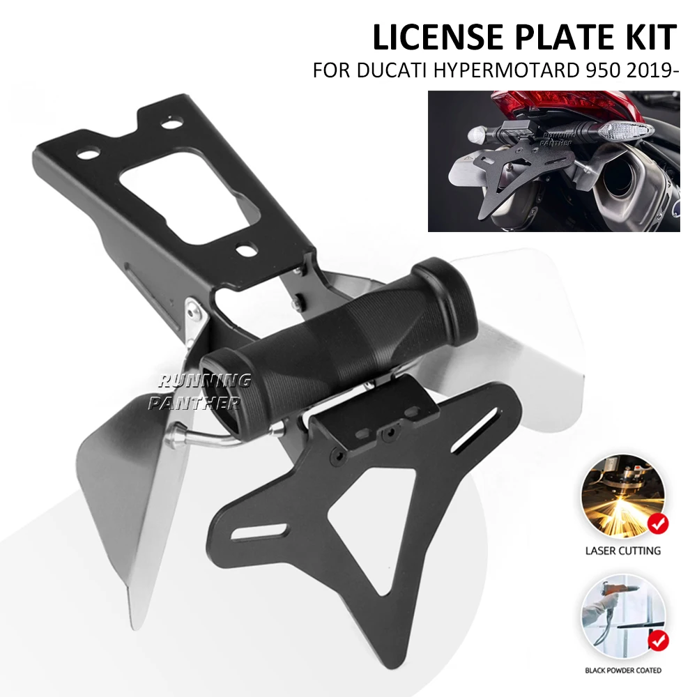 

For Ducati Hypermotard 950 2019-UP Motorcycle Accessories Rear Short Tail Stock License Plate Holder Tailstock Frame Bracket Kit