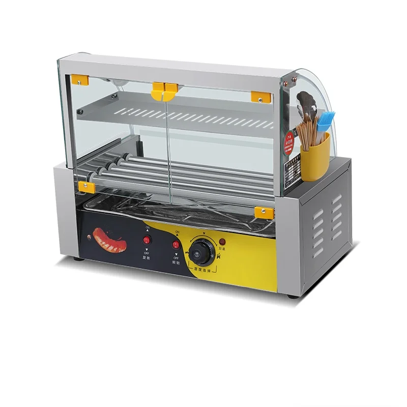 Elektryczne rolki ze stali nierdzewnej 304 Komercyjna maszyna do grillowania kiełbasy Hot Dog