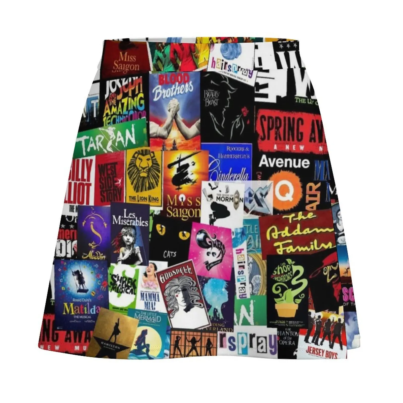 Musicals Collage II Original Mini Skirt women's stylish skirts womans clothing korean skirt Mini Skirt