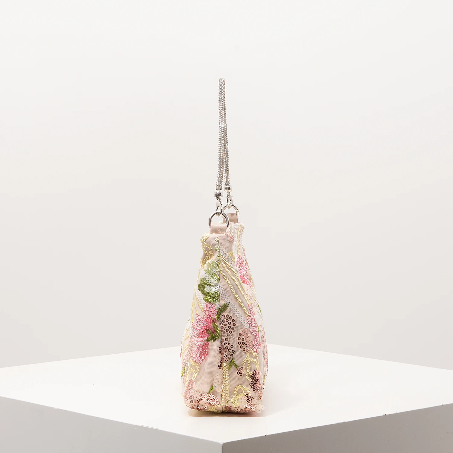 Schultertasche, Blumenmuster, Pailletten-Tasche, Stickerei, Gala-Abend, Party-Outfits, Abschlussball-Tasche, Hochzeitsartikel, Elegant, Valentinstag, Zufälliges Muster – Detail 14