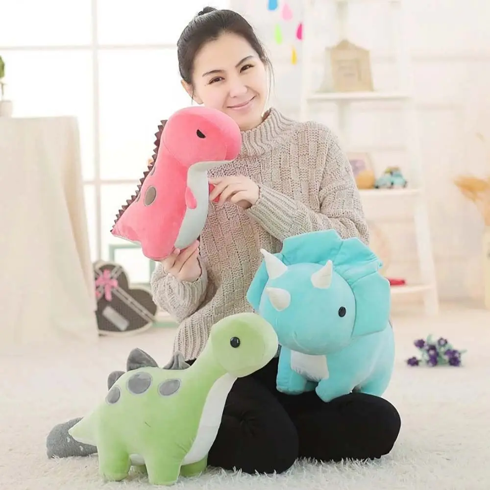 Oreiller en peluche Animal de dessin animé pour enfants, Triceratops, décoration de maison, oreiller de couchage, poupée en peluche, jouet Dino, jouet en peluche