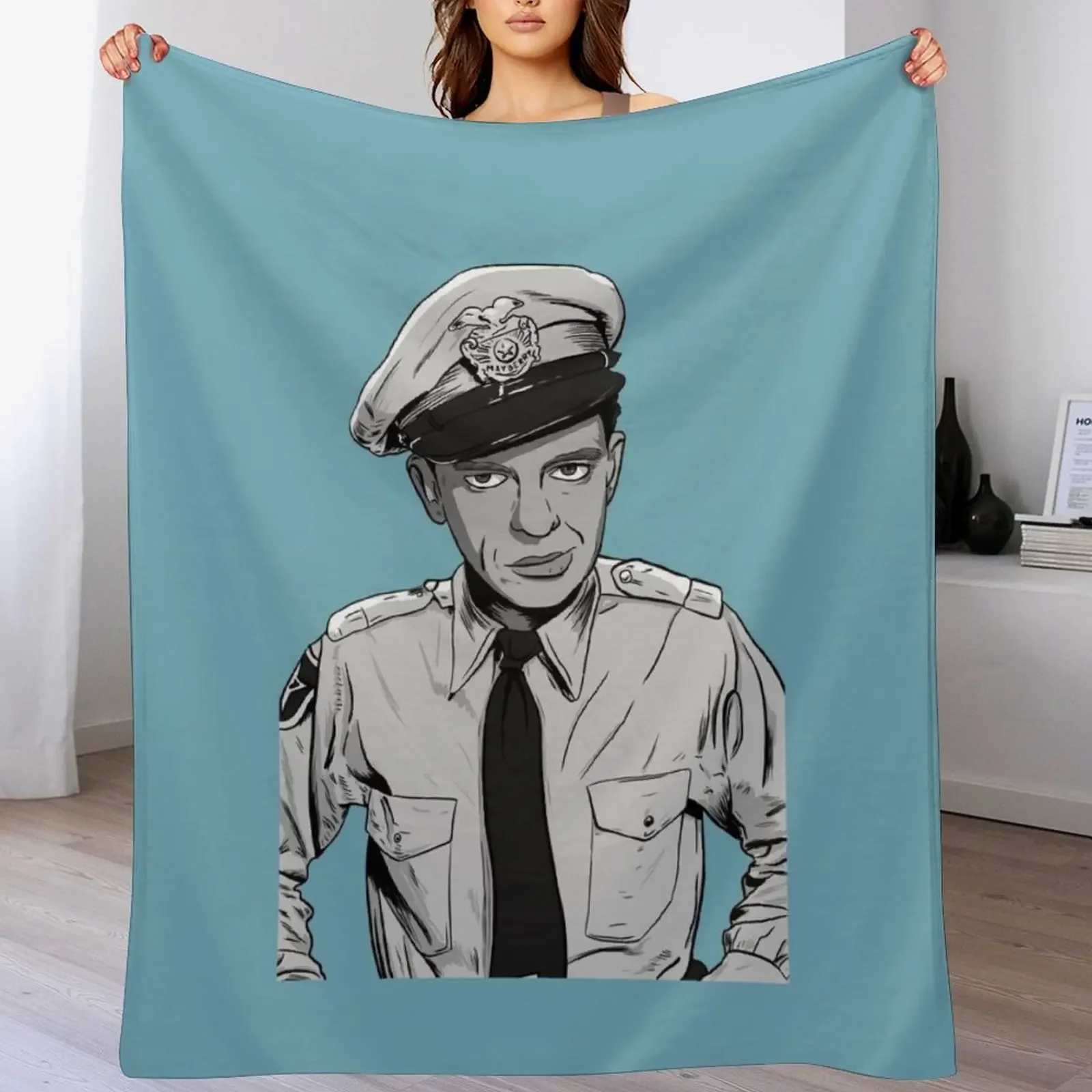 

Barney Fife Throw Blanket funny gift Polar cosplay anime Softest Blankets