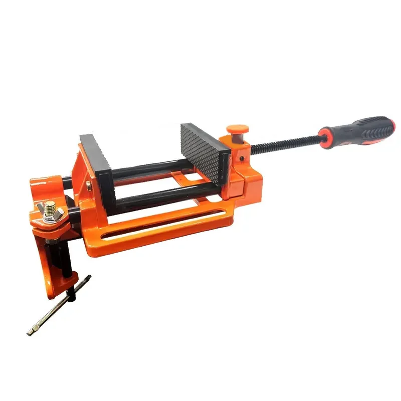 

Quick-Release 90mm Drill Press Bench Vice High Carbon Steel Soft Grip Handle Fully Assembled for Woodworking Projects