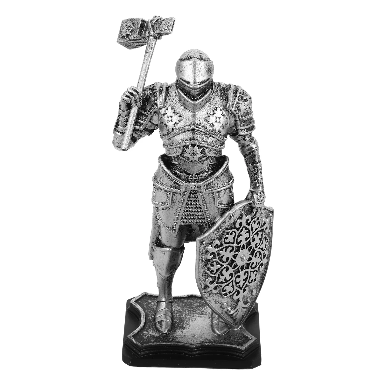 

Resin Vintage Medieval Guard Figure Decorative Sculpture for Home Office Desk Resin Craft Miniature Statue Medieval Statue