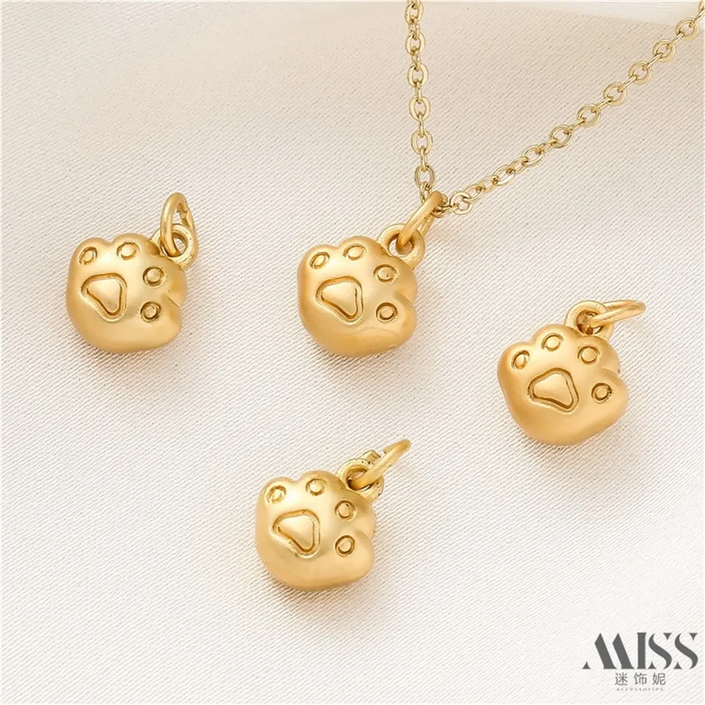 

Antique Gold Matte Gold Color Preserved Cat Claw Small Pendant DIY Handmade Bracelet Necklace Earrings Pendant Accessories