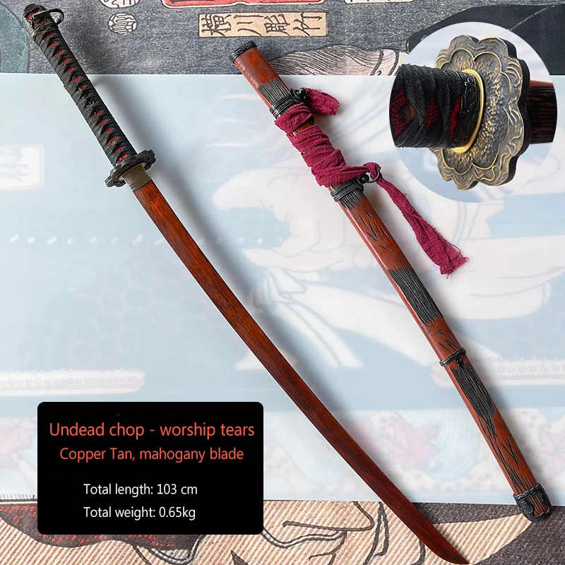 

Sekiro Shadows Die Twice Undead Cut Ebony Blade High-end Collection Katana Handcrafted Battle Damaged Edition Tachi Cosplay Prop