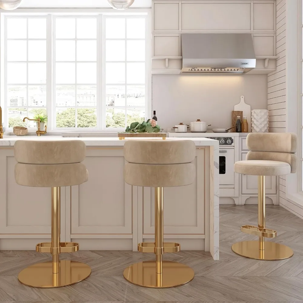 Bar Stools Modern Swivel Adjustable Height Kitchen Counter Bar Stools with