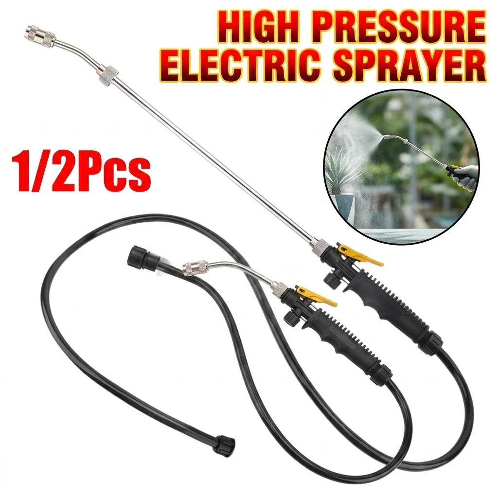1/2Pcs 72cm Metal Water High Pressure Power Car Washer Spray Garden Water Jet Hose Wand Nozzle Sprinkler Washing Cleaning Tool