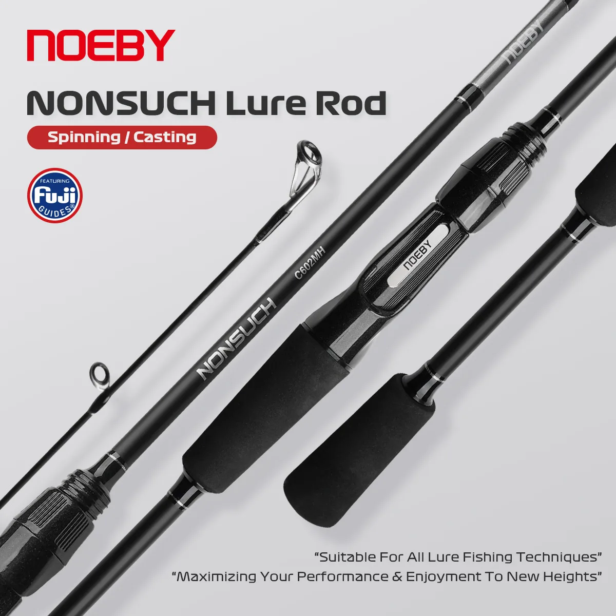 

NOEBY NONSUCH All Lure Fishing Rod ML M MH 1.83m 1.98m 2.13m Spinning Casting Rod Fuji Guide Multipurpose Pike Trout Fishing Rod