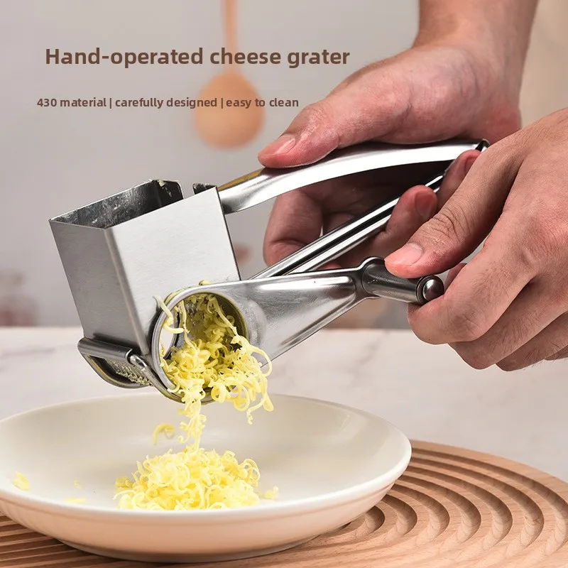 LMM stainless steel hand-cranked cheese planer household paring cheese planer multi-function