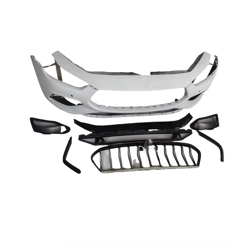 

New GTS Front Bumper with GrilleR for Old to New Model Ghibli Car Bumper Accessories