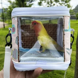 Lightweight Birds Carrier Bag Pet Bird Cage for Tiny Birds Hamsters Guinea Pigs Lizards Travel Portable Pet Parrot Backpack