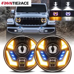 7inch Round Led Lights for Angel Eyes Wrangler Jeep Work LED  Headlight DRL H4 12V 24V 4x4 for Harley Davidson Accessories