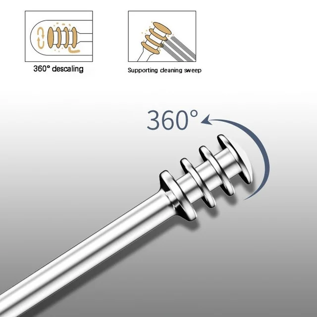 6pcs Stainless Steel Ear Wax Removal Tool Set Spiral Rotating EarPicking Spoon Ear Picker Spoon For Cleaning Collecting Ear Wax 3