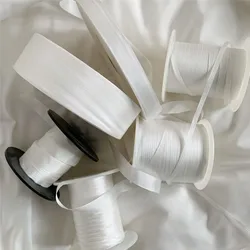 Raw White Undyed 100% Genuine Pure Silk Embroidery Ribbon Natural silk Satin Taffeta Free Shipping 2mm 4mm 7mm--36mm Ribbon