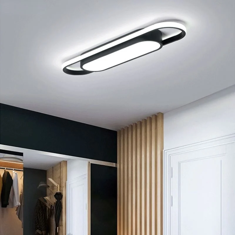 

Modern LED Chips Ceiling Lights Hallway Balcony Living Room White Black Gold AC85-265V Ironware Lamp Body Dimmable