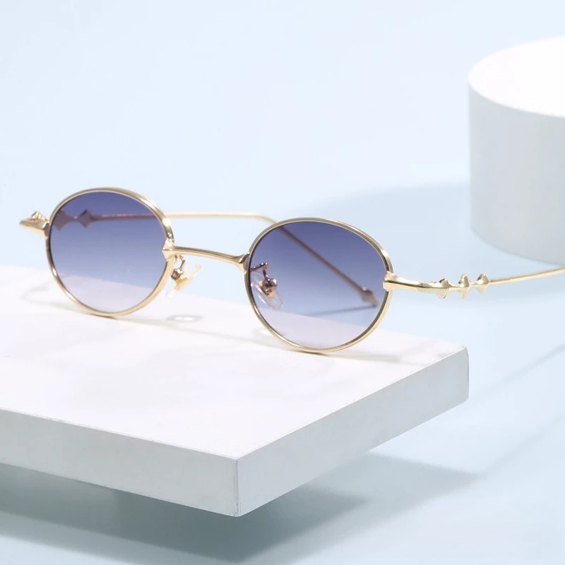 

2025 New Retro Small Round Frame Sunglasses - Star Legs Metal UV Protection Sun Glasses for Men & Women, Unisex Vintage Style