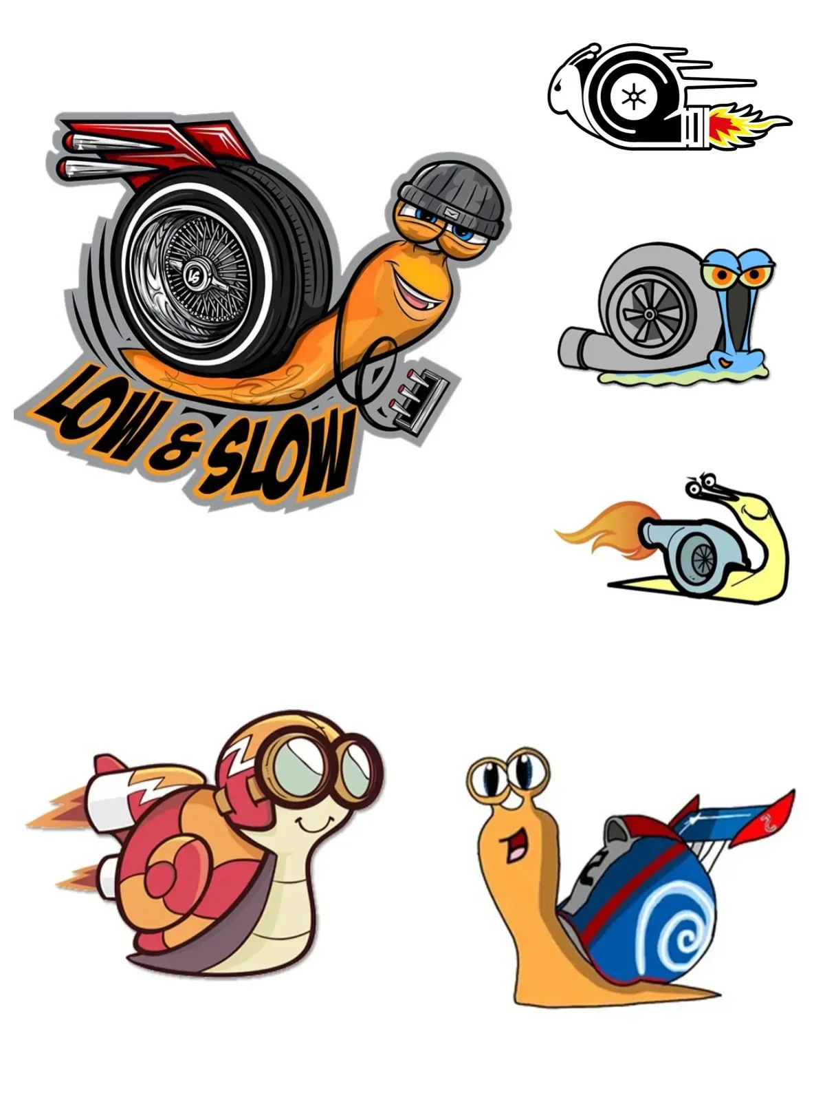 

Classic Design Funny PSSHH Snail Turbine Car Sticker for Bicycle Motorcycle Laptop Helmet Trunk Wall Vinyl Decals Decoration