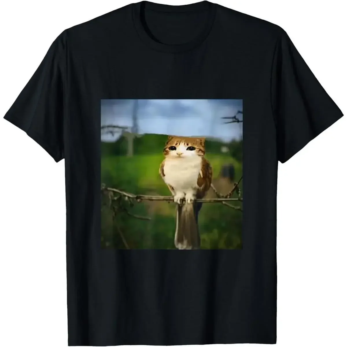 Unisex Funny Cat Owl Meme Funny Meowl Meme Brainrot Gen Z Memes T-Shirt