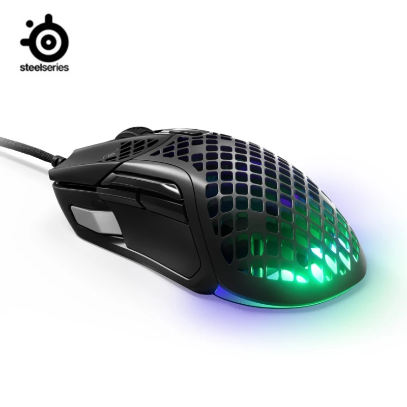 SteelSeries Aerox 5 Lightweight Gaming Mouse 18000 CPI TrueMove Air Optical Sensor -Ultra-lightweight Water Resistant Design