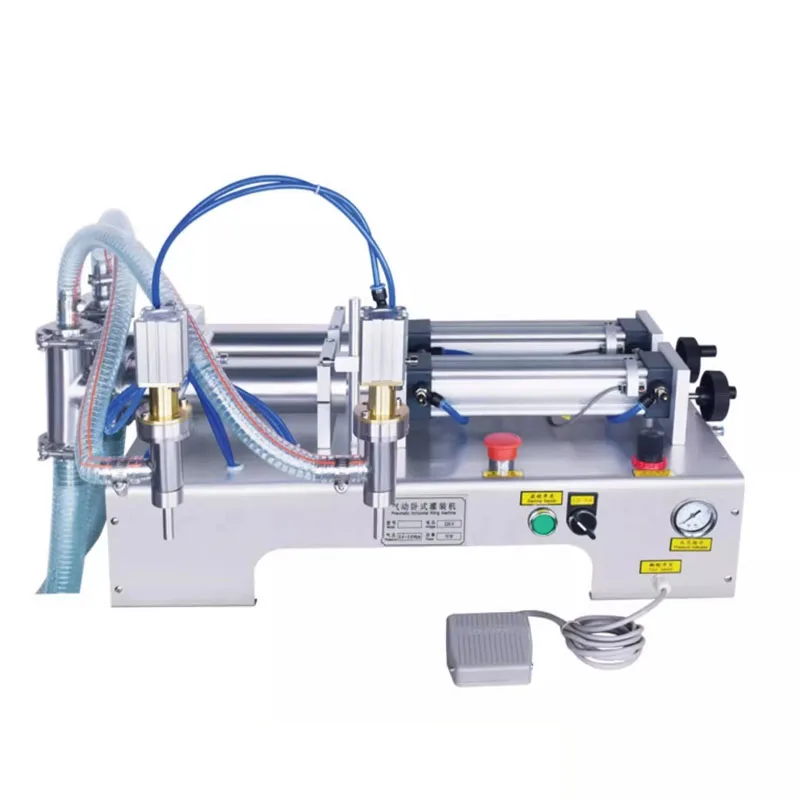 Horizontal Pneumatic Filling Machine Single/Double Head, Rotary Valve Quantitative Equipment for  Liquid Paste Packaging