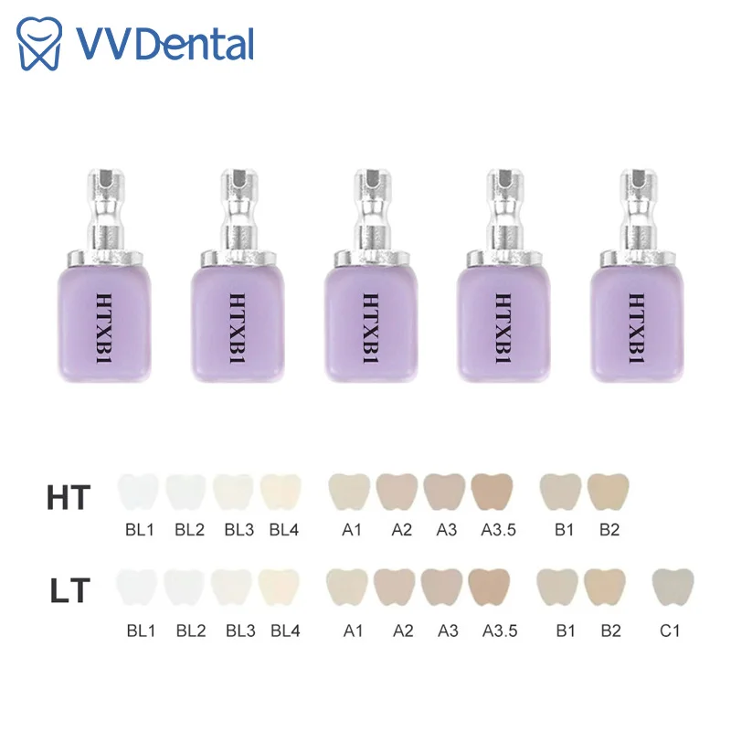 

VVDental Dental Lithium Disilicate Glass Ceramic Dental Glass Ceramic Cubes Lithium Disilicate Blocks for Sirona MCXL Cad Cam