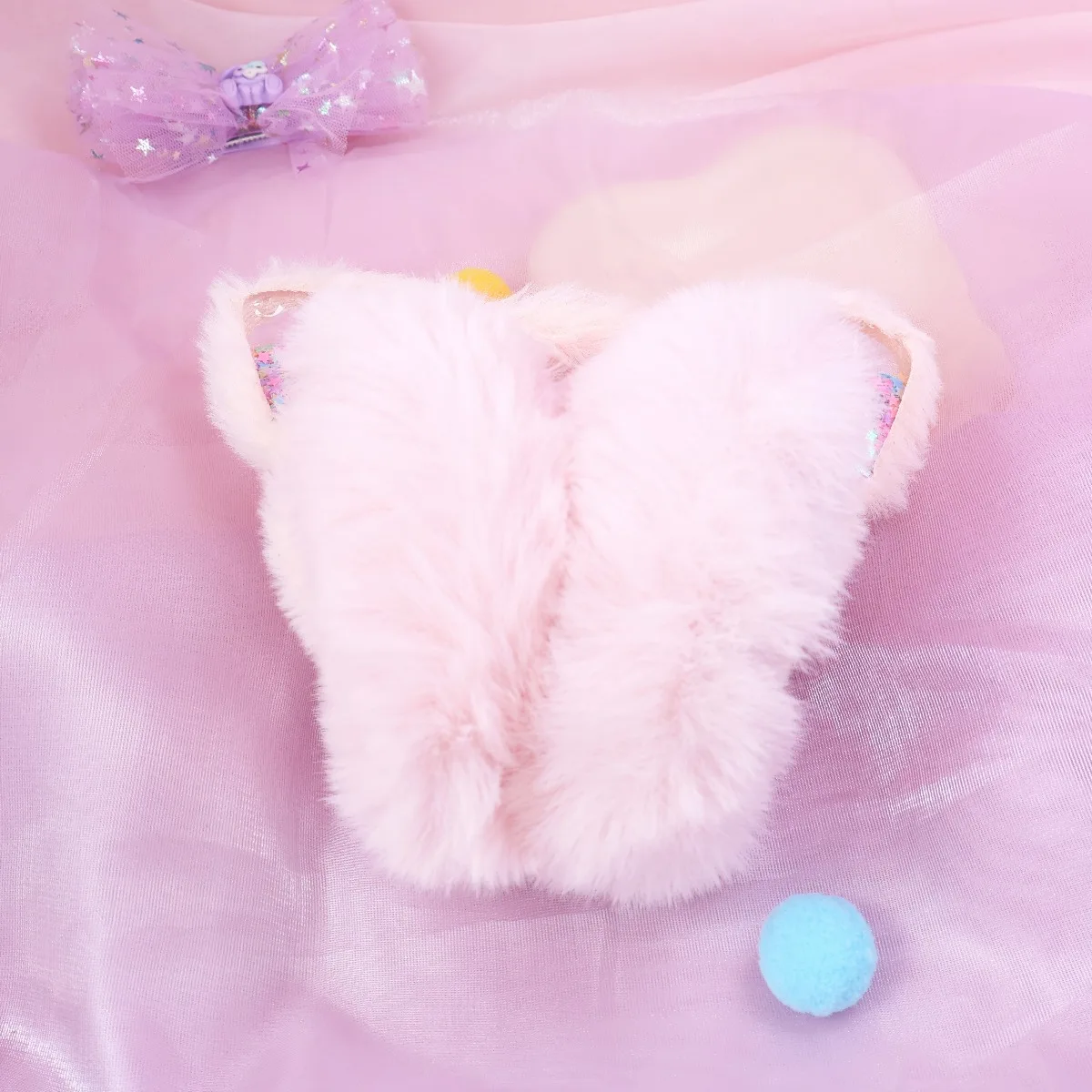 Crianças gato orelha fuzzy orelha muffs inverno aconchegante quente earmuffs para meninas tempo frio orelha mais quente bonito crianças inverno acessório de orelha