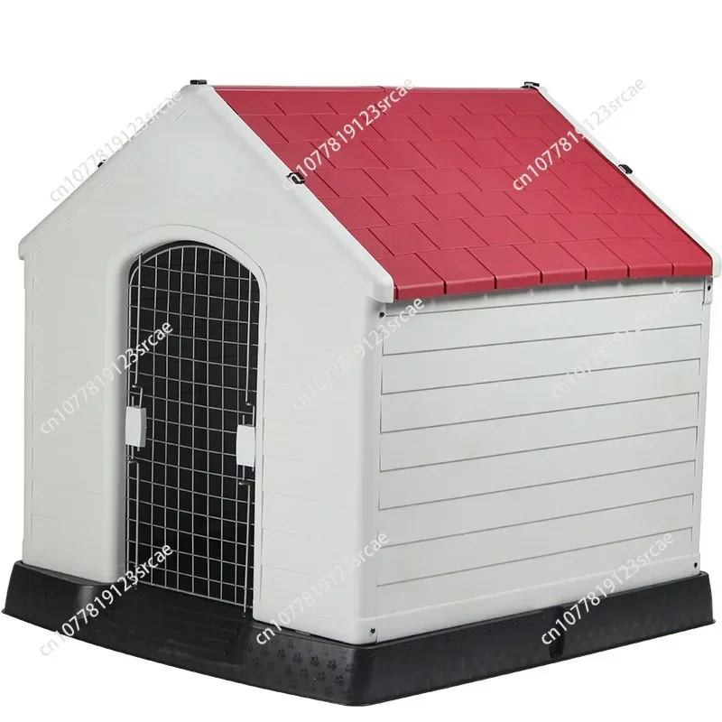 Kennel outdoor rainproof and waterproof pet dog shed large, medium and small dog cages