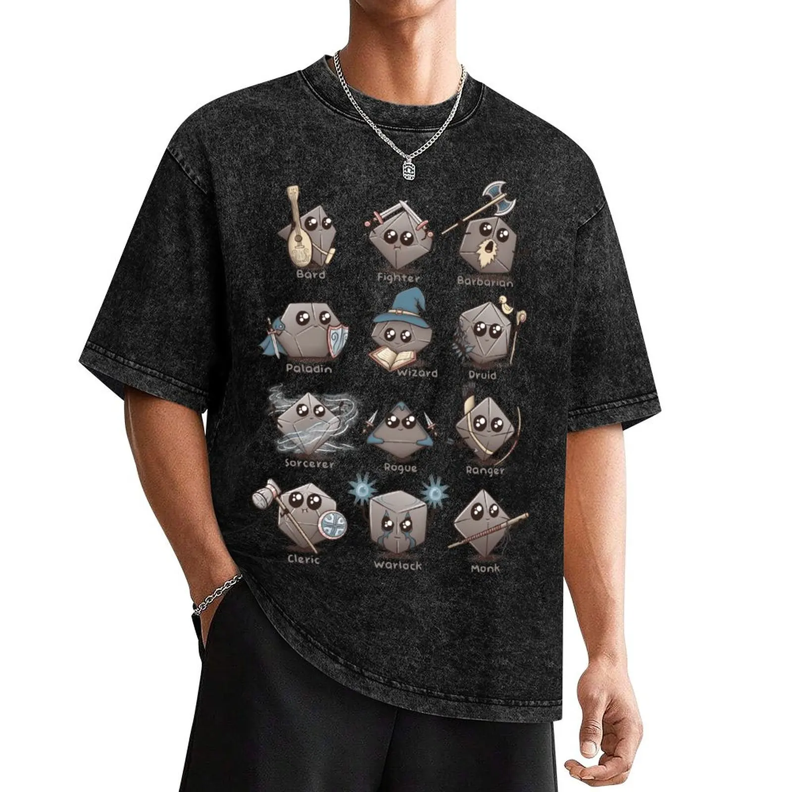 

Kawaii DnD Classes - DnD Dungeons & Dragons D&D T-Shirt tees affliction shirts street wear oversized t shirt men