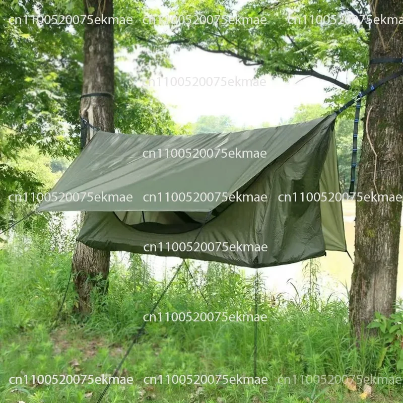 Multifunctional Hammock with Mattress, Mosquito Net & Awning Waterproof for Camping Garden & Indoor Use