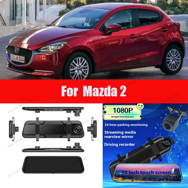 

For Mazda 2 4K WIFI GPS Car Dvr Mirror Dash CamDual Lens Dashcam Drive Recorder Stream RearView Mirror IPS Screen Camera