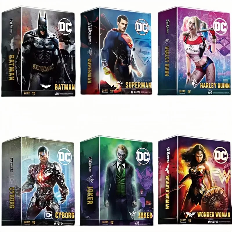 FondJoy Original Authentic Collector's DC Comics Series: Batman, Superman,Cyborg,Harley Quinn,Wonder Woman,Joker 7-inch Figures