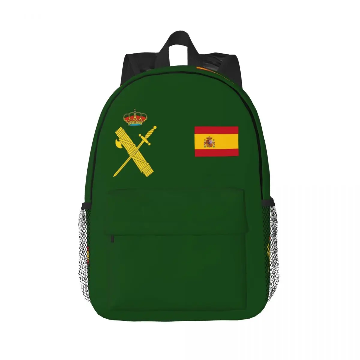 

Spain Flag Plus Emblem Civil Guard Backpack Hot Sale Daypack Boys Girls BookBag Shoulder Bags for Men Women Children School Bag
