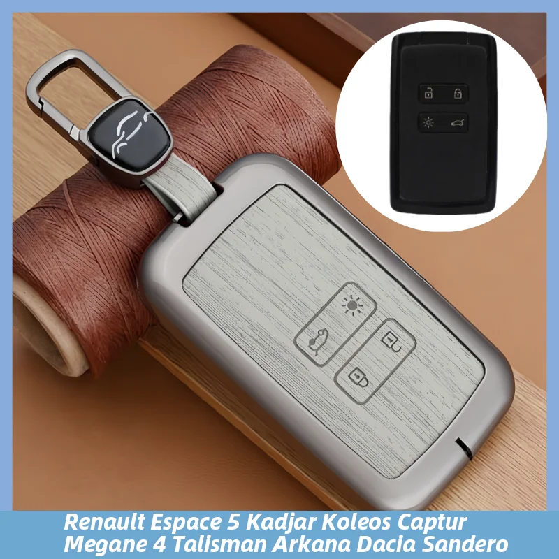 

Car Shell Fob Holder Card Key Case Cover for Renault Espace 5 Kadjar Koleos Captur Megane 4 Talisman Arkana Dacia Sandero