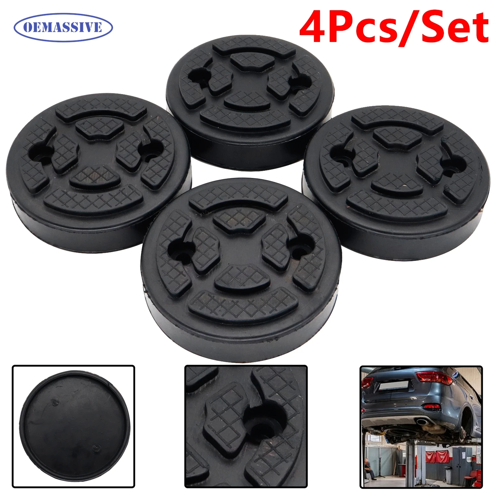 4pcs Jack Pad 115mm Diameter Lift Rubber Pad Frame Rail Adapter For Pinch Weld Side lifter Jacks Automotive 2-Post Car Lift Jack