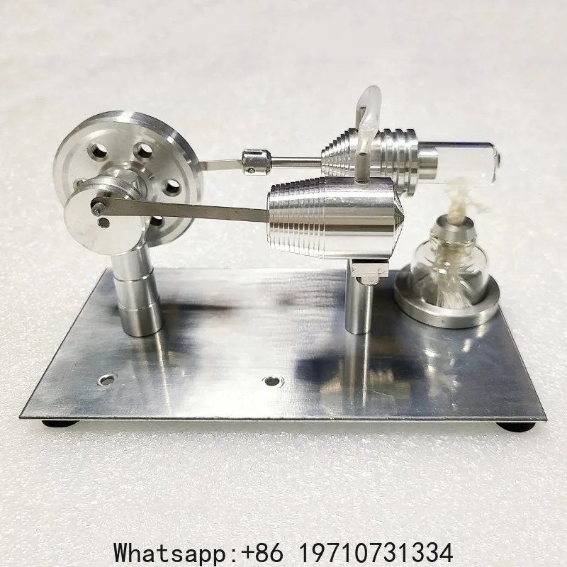 Hot Air  Engine Alternator Aluminum Alloy External Combustion Engine Physics Science Educational Toy Collection Gift